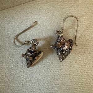 Silver Seashell Earrings 925